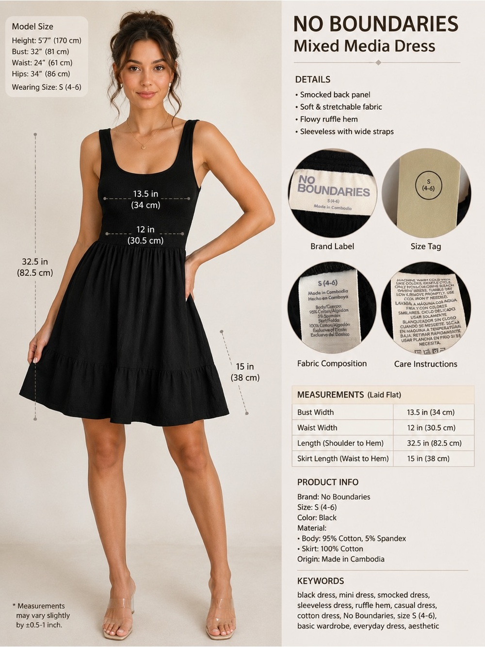 No Boundaries Black Ribbed Sleeveless Tank